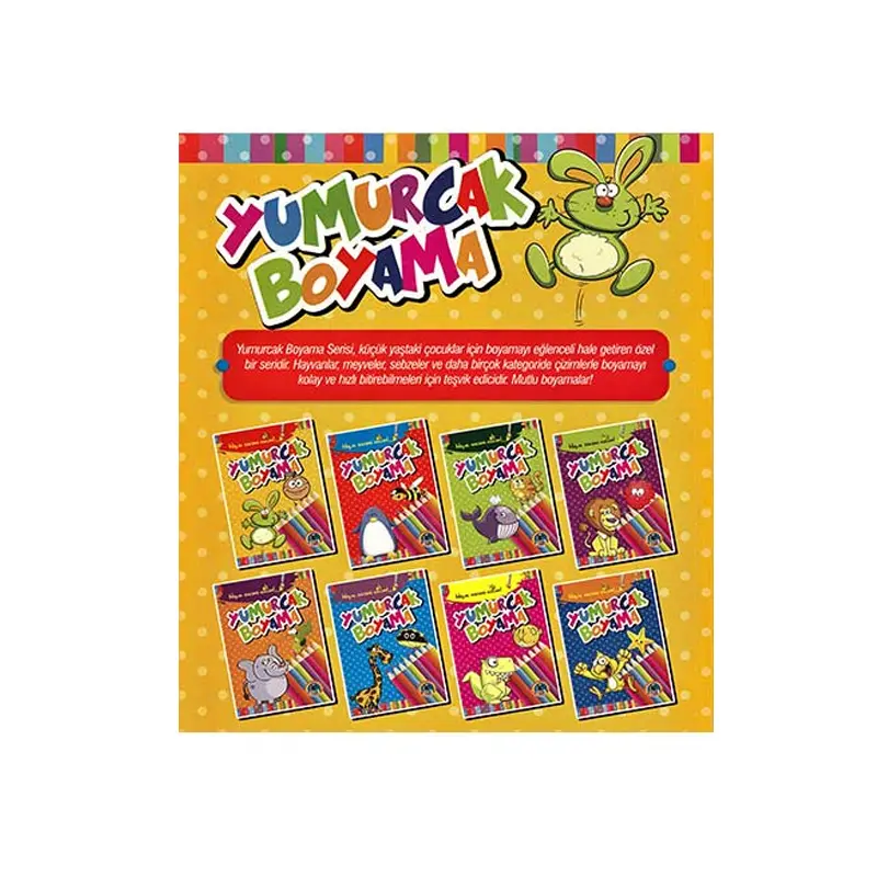 4E Karatay Yayınevi Yumurcak Boyama Kitabı Siyah Beyaz 64 Sayfa