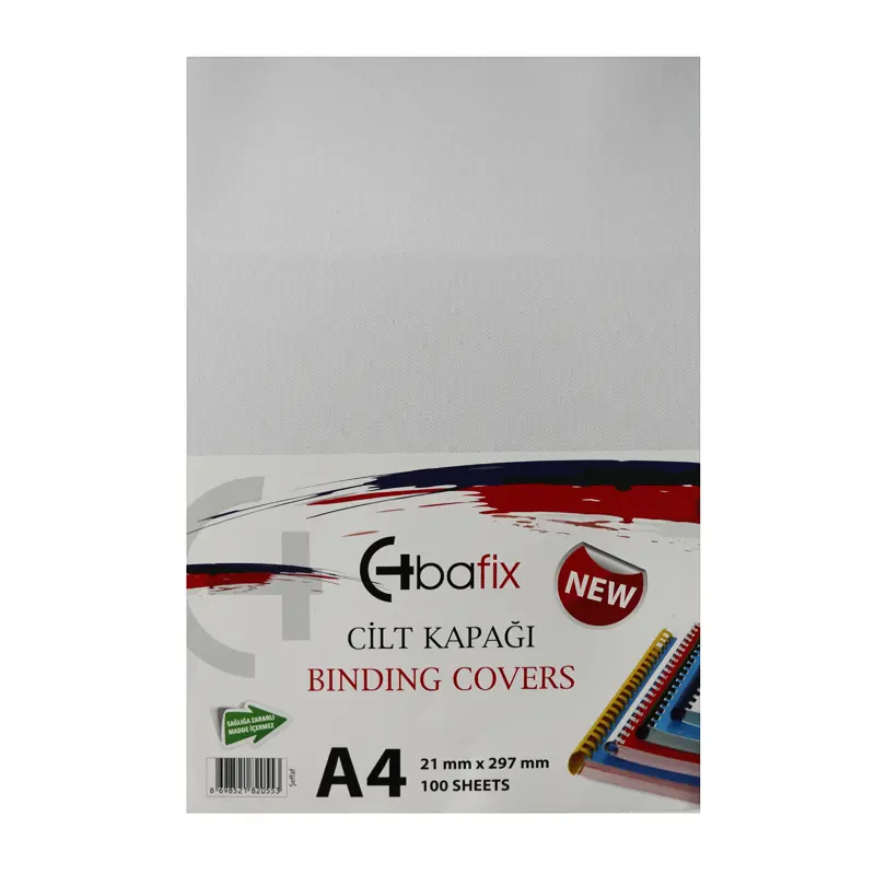 Bafix Plastik Cilt Kapağı Opak Şeffaf A4 160 Micron 100 Lü Paket