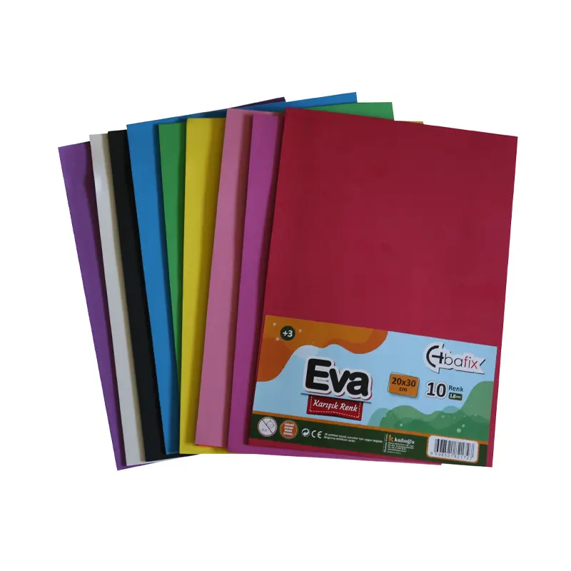 Bafix Düz Renk Eva 20cm x 30cm Karışık 10 Renk