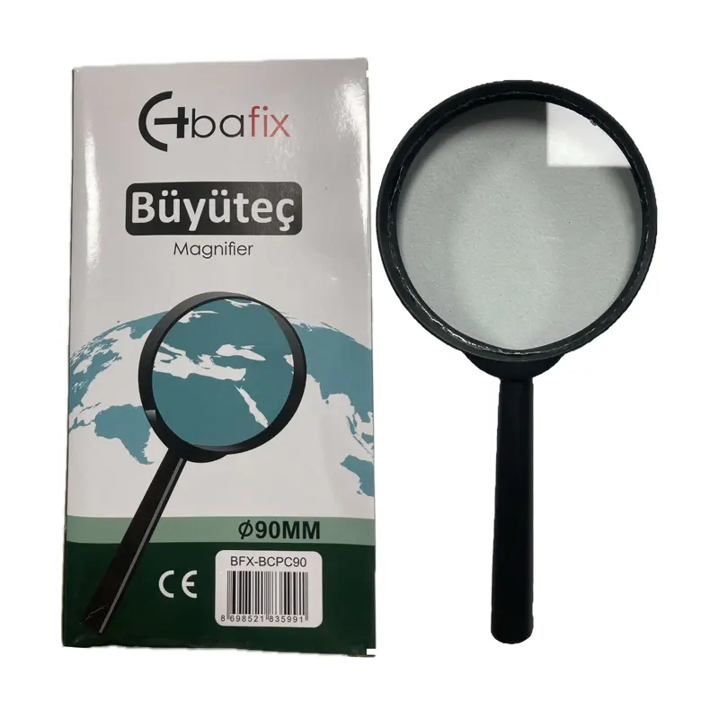 Bafix BCPC90 Plastik Çerçeveli Cam Büyüteç 90mm 10 Lu Paket