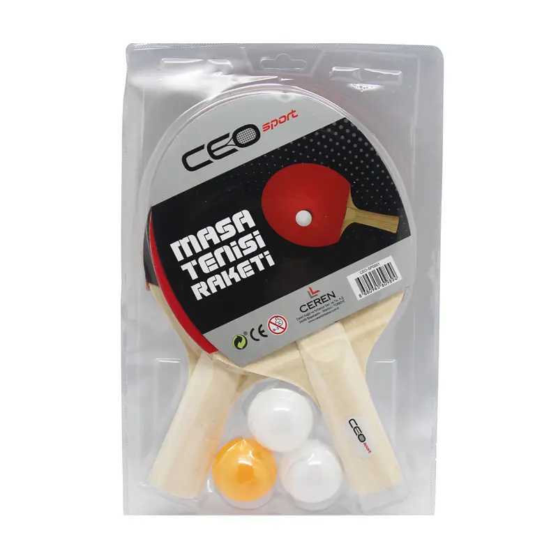 Ceo SP0001 Sport Masa Tenisi Seti 2 Raket + 3 Top
