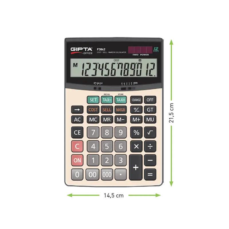 Gıpta F3042 Masaüstü Hesap Makinesi 12 Hane