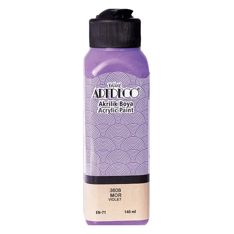 Artdeco 3608 Akrilik Boya 140 ML Mor x 12 Li Kutu