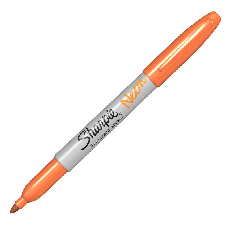 Sharpie 1881077 Permanent Markör Neon Fosforlu Turuncu x 12 Li Kutu