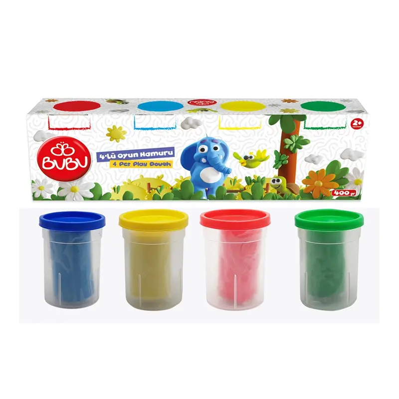 Bu-Bu Oyun Hamuru 4 Renk 4x100 Gr.