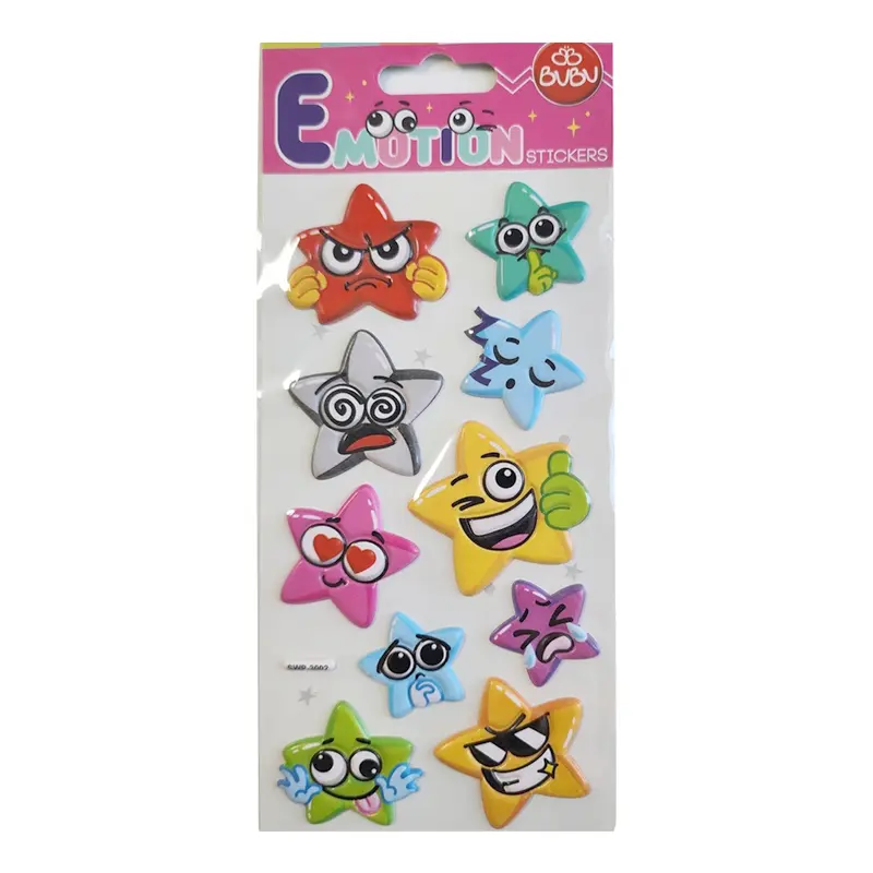 Bu-Bu SWP-3002 Emotions Puffy Stickers 9x21cm Yıldızlar