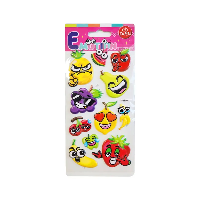 Bu-Bu SWP-3007 Puffy Emotions Stickers 9x21cm Sebzeler