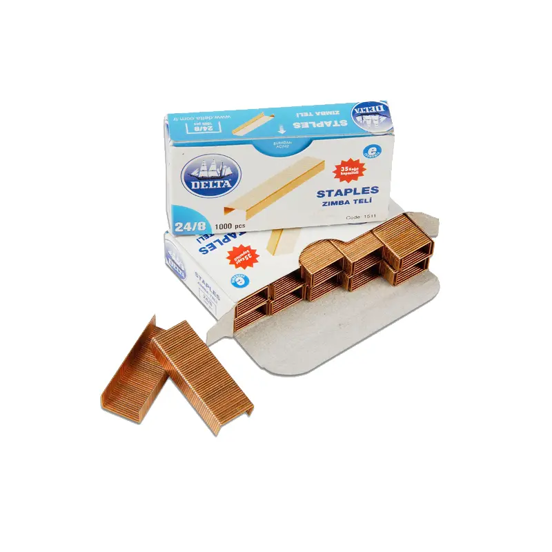 Delta 1521 Zımba Teli 1000 Li Kutu 35 Sayfa No: 24/8 Sarı x 10 Lu Paket