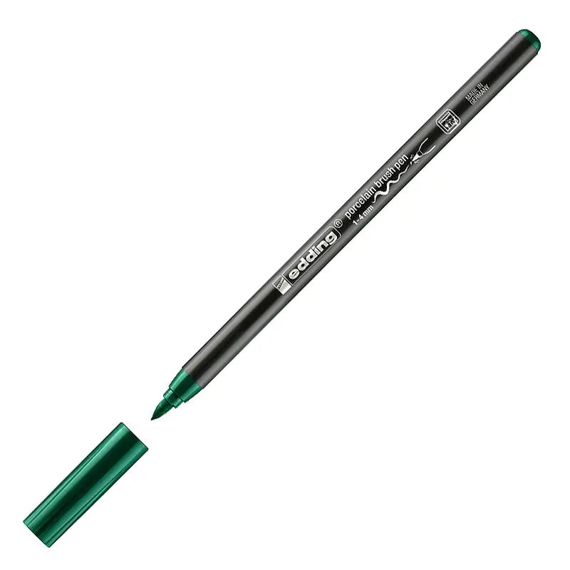 Edding 4200 Fırça Uçlu Porselen Kalemi 1-4mm Yeşil 10 Lu Kutu