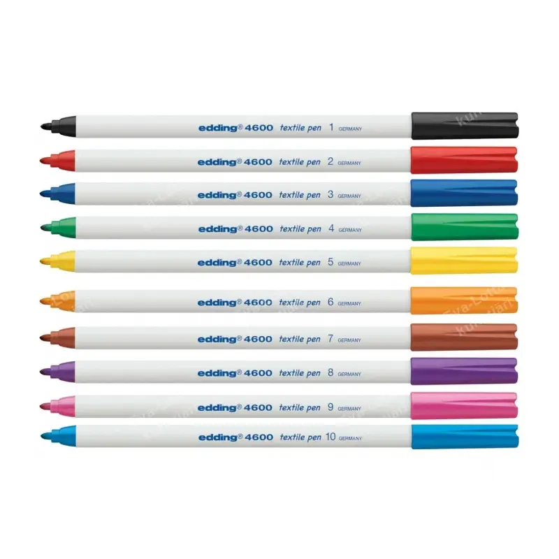 Edding 4600 Kumaş Boyama Kalemi Basic 10 Lu Kutu