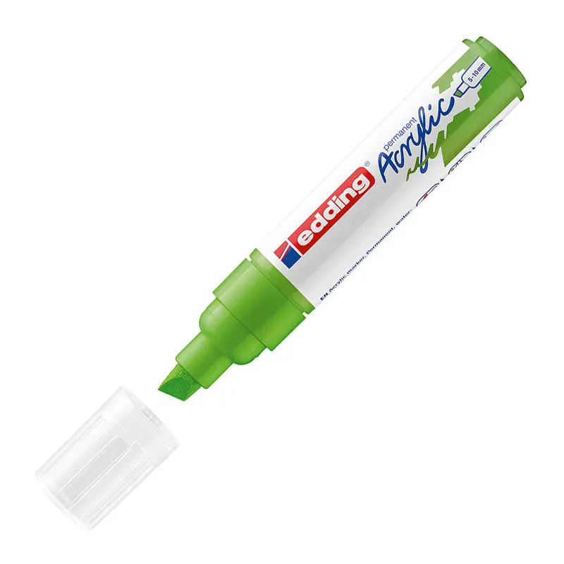 Edding 5000 Kalın Uçlu Akrilik Markör 5-10 mm Sarı-Yeşil 5 Li Paket