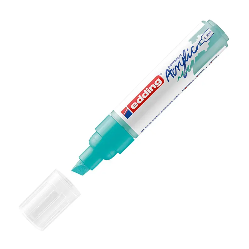 Edding 5000 Kalın Uçlu Akrilik Markör 5-10 mm Parlak Turkuaz 5 Li Paket