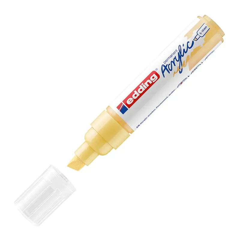 Edding 5000 Kalın Uçlu Akrilik Markör 5-10 mm Pastel Sarı 5 Li Paket