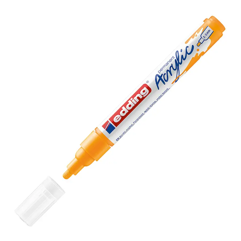 Edding 5100 Akrilik Orta Uçlu Markör 2-3 mm Güneş Sarısı 10 Lu Kutu