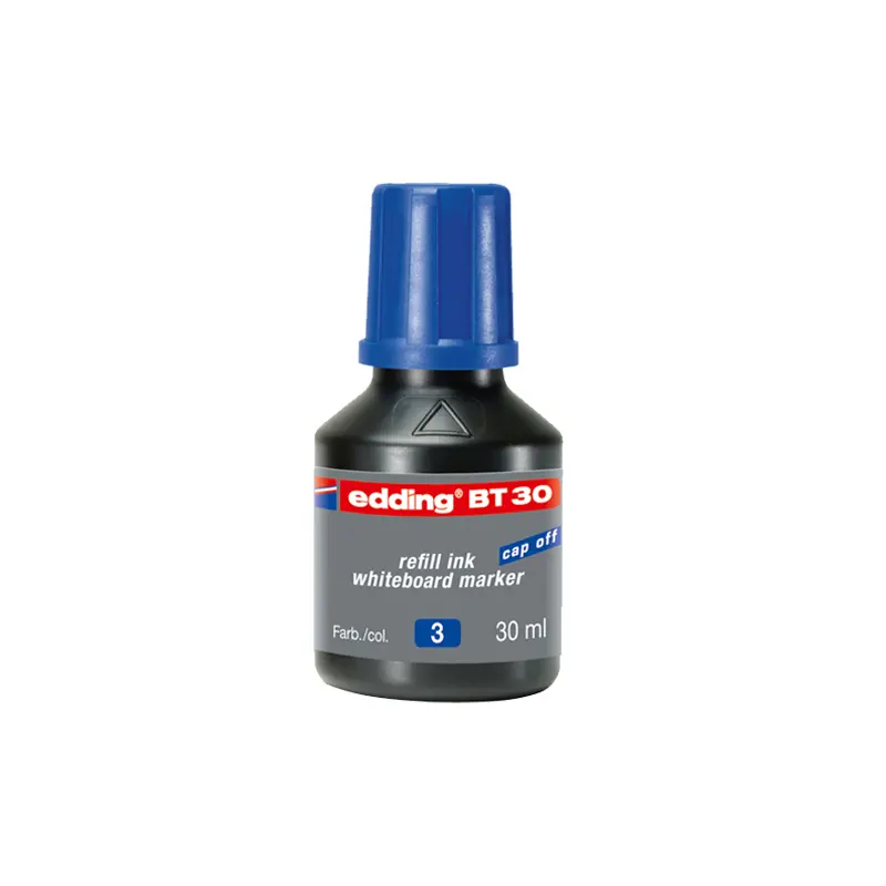 Edding BT30 Damlalıklı Tahta Kalem Mürekkebi 30 ML Mavi 10 Lu Kutu