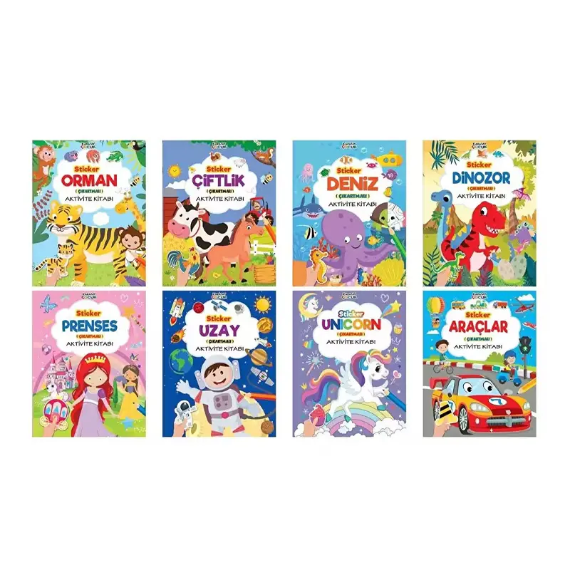 4E Aktivite Kitabı Sticker Çıkartmalı 8 Kitap