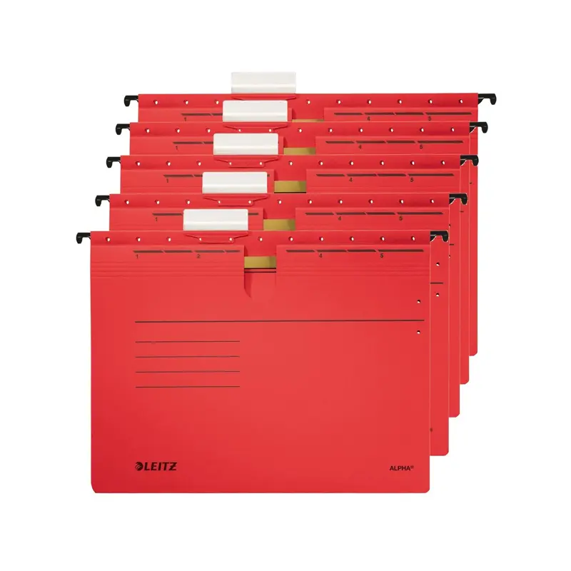 Leitz 6515 Askılı Dosya Telsiz Delta Karton A4 Kırmızı 25 Li Paket