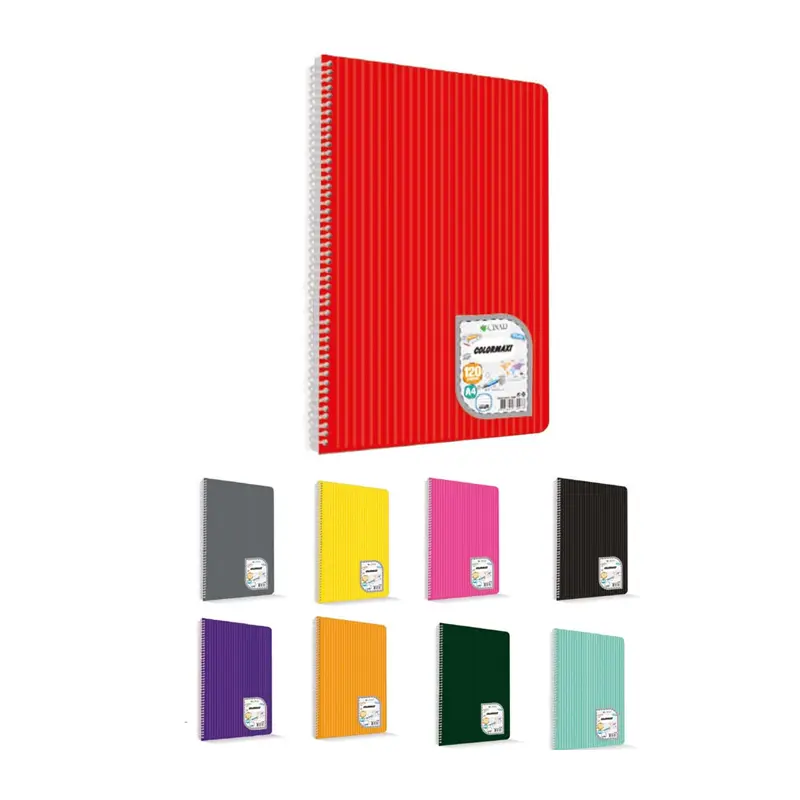 Çınar 73002 Colormaxi Spiralli Defter Plastik Kapak 72 Yaprak A4 Kareli x 12 Li Paket