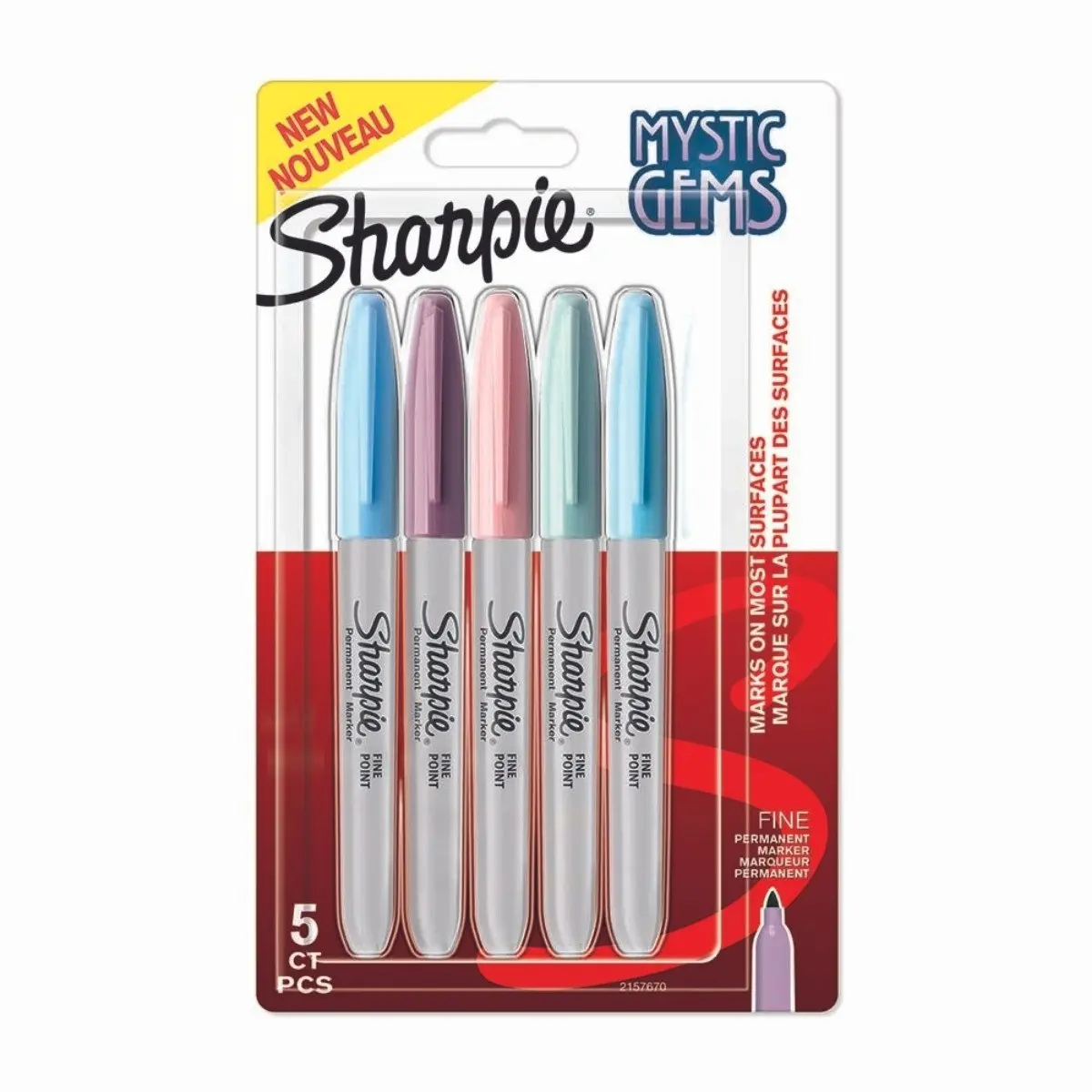 Sharpie 2157670 Mystic Gems Permanent Fine Markör 5 Renk