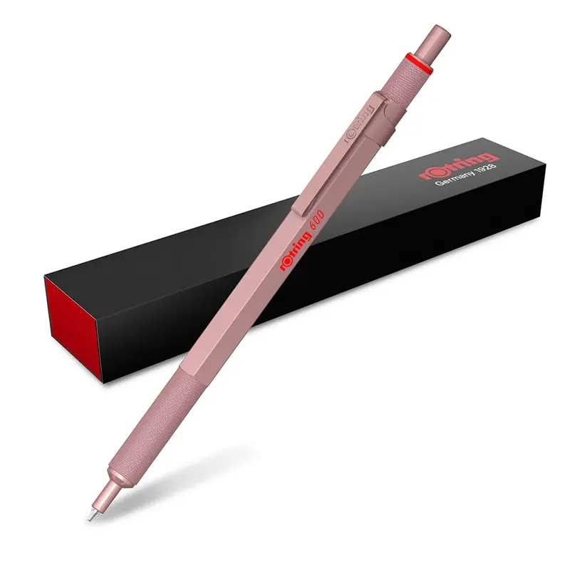 Rotring 600 Tükenmez Kalem Pembe Altın
