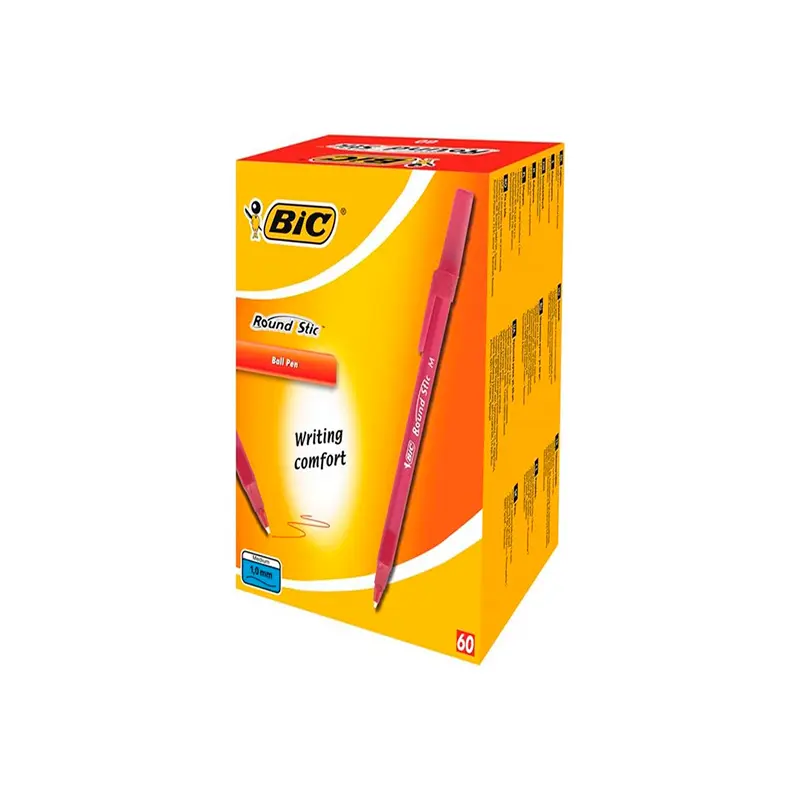 Bic 921332 Round Stick Tükenmez Kalem 1.0mm Kırmızı x 60 Lı Kutu