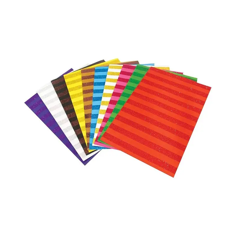 Lino 2802J-1 Simli Çizgi Desenli Kağıt 10 Renk 20x30cm
