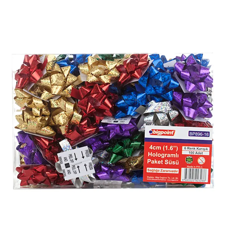 Bigpoint BP896-16 Paket Süsü Hologram 4cm 1.6 Inch x 100 Lü Paket
