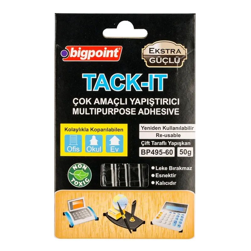Bigpoint BP495-60 Tack It Extra Güçlü Hamur Yapıştırıcı 50 Gr. Siyah