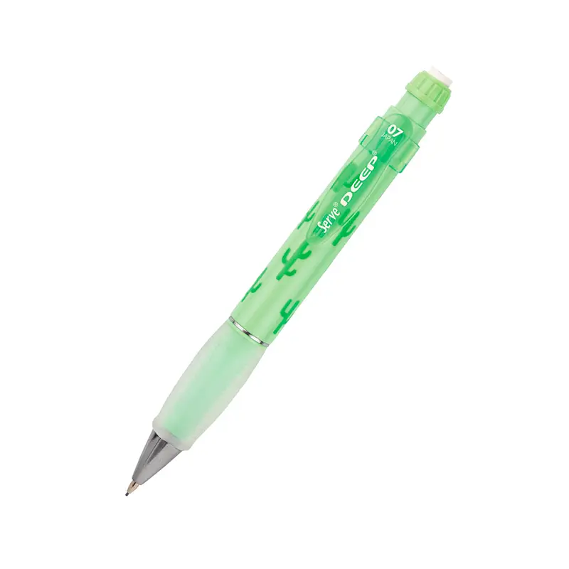 Serve Deep Doğa Kaktus Temalı Elma Yeşili Versatil Kalem 0.7mm x 12 Li Kutu