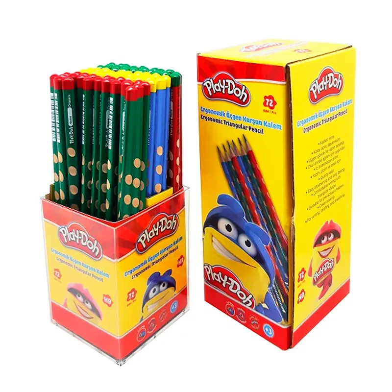 Play-Doh KK013 Oluklu Üçgen Kurşun Kalem x 72 Li Paket