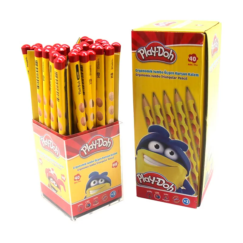 Play-Doh Oluklu Jumbo Kurşun Kalem Üçgen 40 Lı Paket