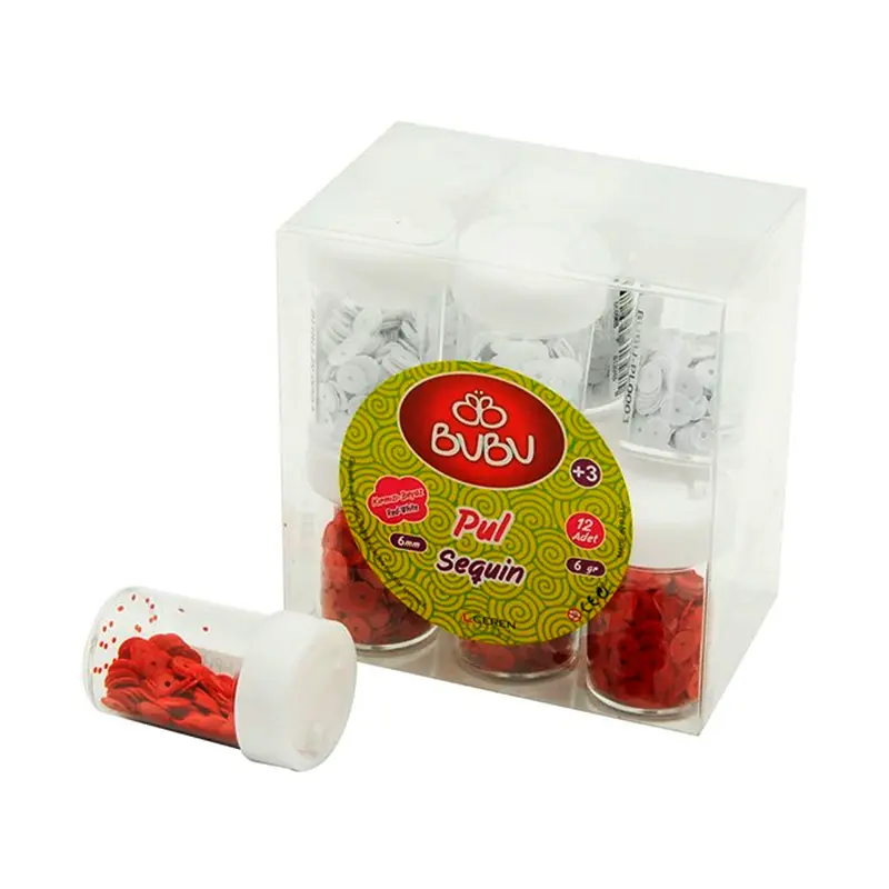 Bu-Bu PL0003 Kırmızı-Beyaz Pul 6 Gr. x 12 Li Paket
