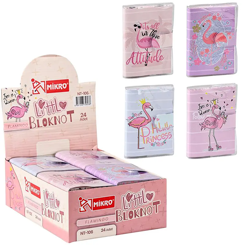 Mikro NT106 Flamingo Not Defteri x 24 Lü Stand