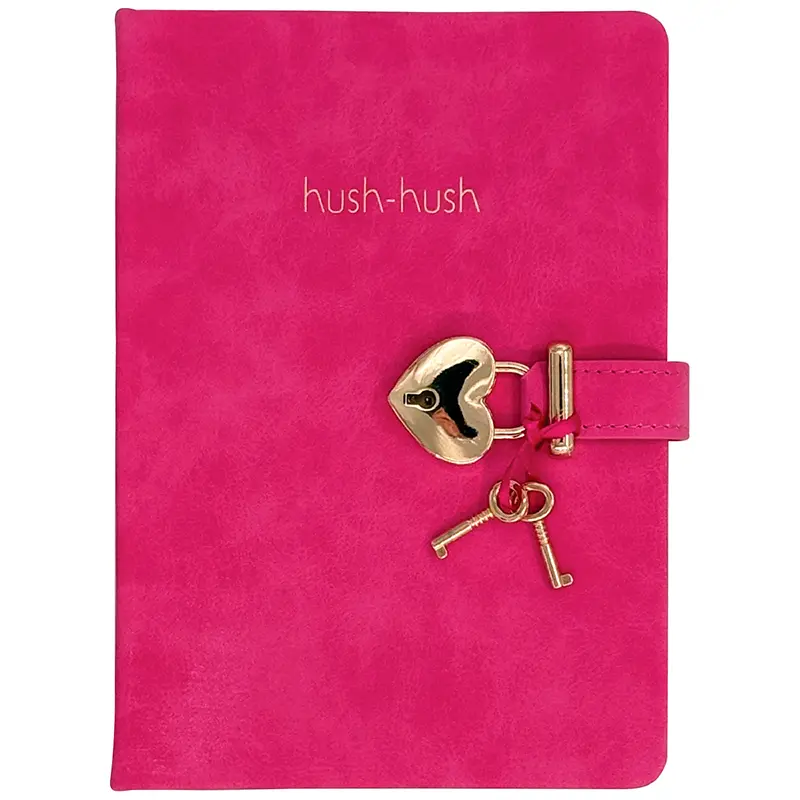 Victoria's Journals Hush Hush Kilitli Fuşya Defter 80 Gr. 160 Yaprak Çizgili