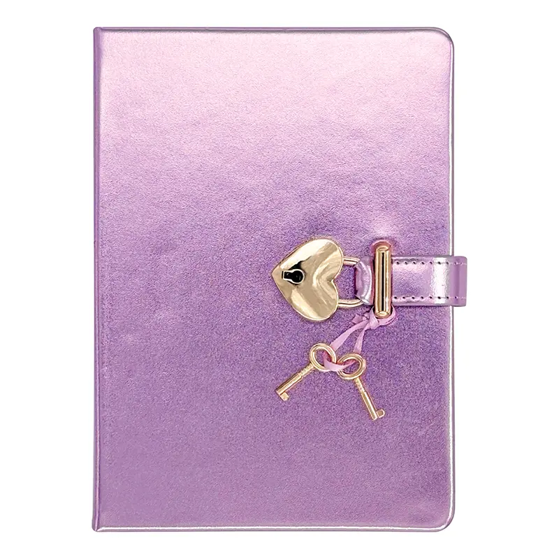 Victoria's Journals Hush Hush Kilitli Metalik Lila Defter Kutulu 80 Gr. 160 Yaprak Çizgili