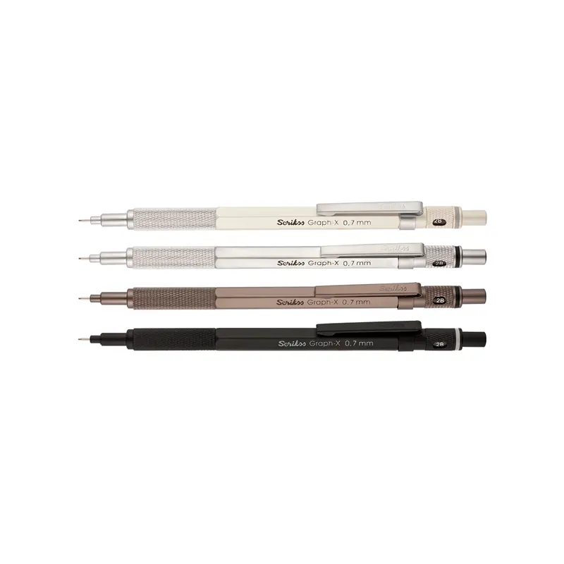 Scrikss Graph-x Metal Renkler Versatil Kalem 0.7mm x 16 Lı Stand