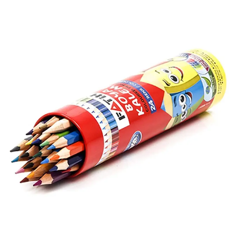 Fatih 33190 Metal Tüp Kutu Tam Boy Kuru Boya 36 Renk + Kalemtraş Hediyeli x 6 Lı Stand