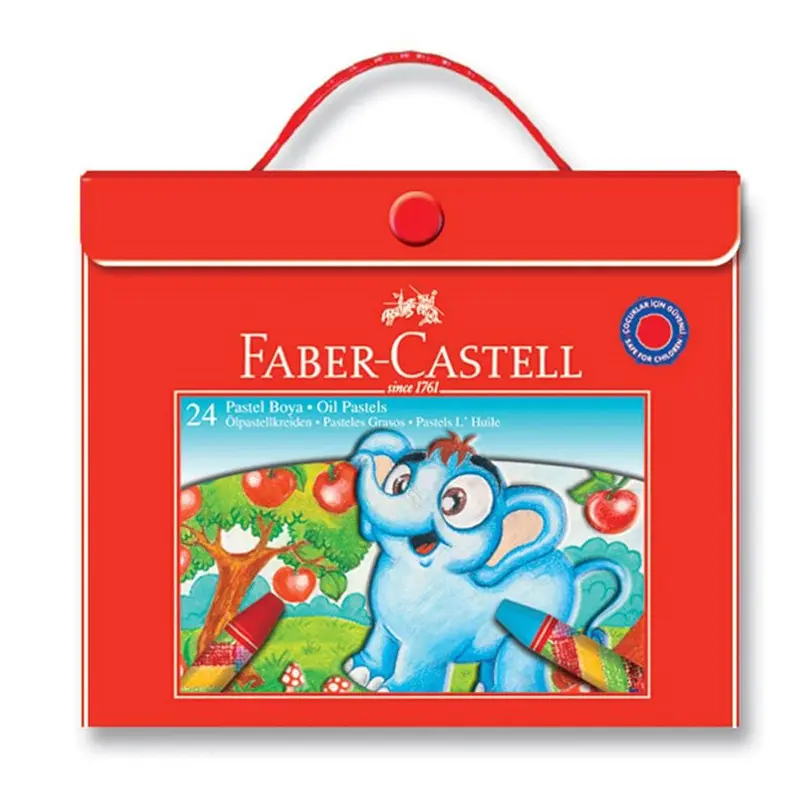 Faber-Castell Plastik Çantalı Pastel Boya 24 Renk