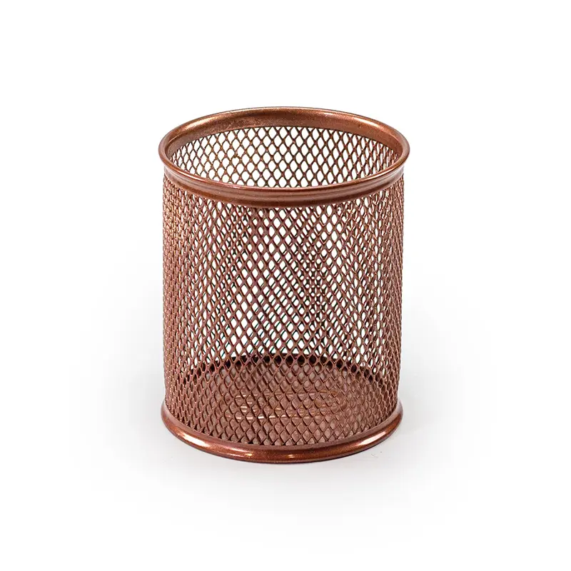 Mas 500 Perforeli Silindir Metal Kalemlik Rose Gold