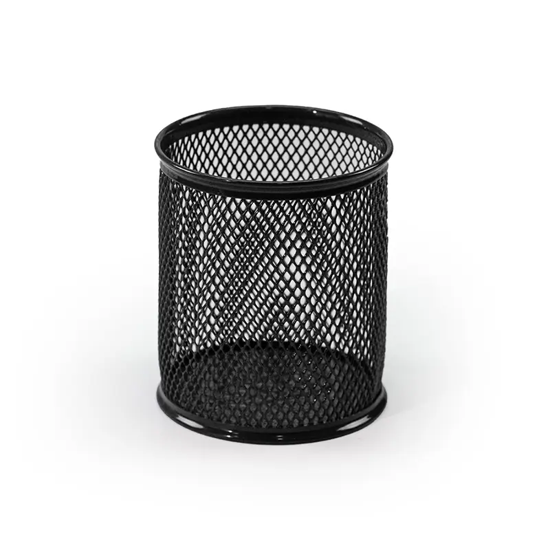 Mas 500 Metal Perforeli Silindir Kalemlik Siyah