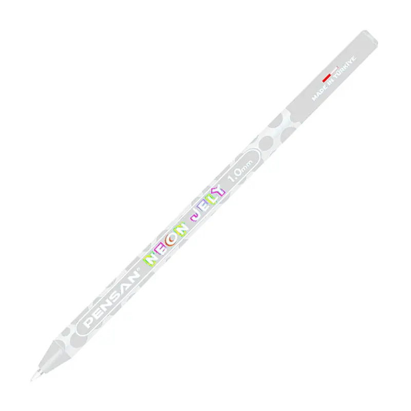 Pensan 2801 Jel Kalem Neon Beyaz 1.0mm x 12 Li Kutu