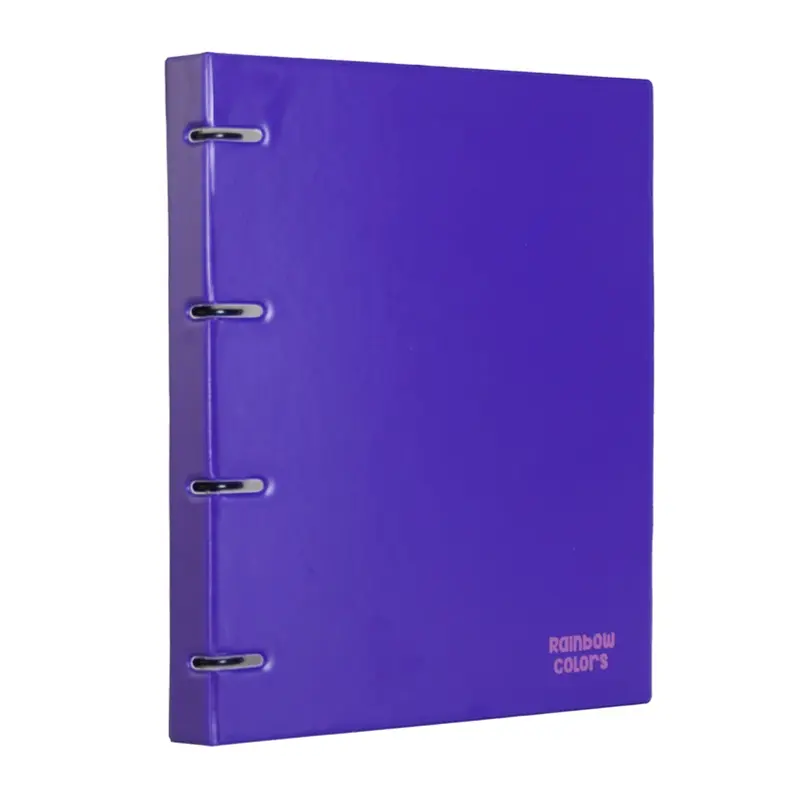 Önder 122-22 Rainbow Colors Pvc Klasör 4 Halkalı Mor