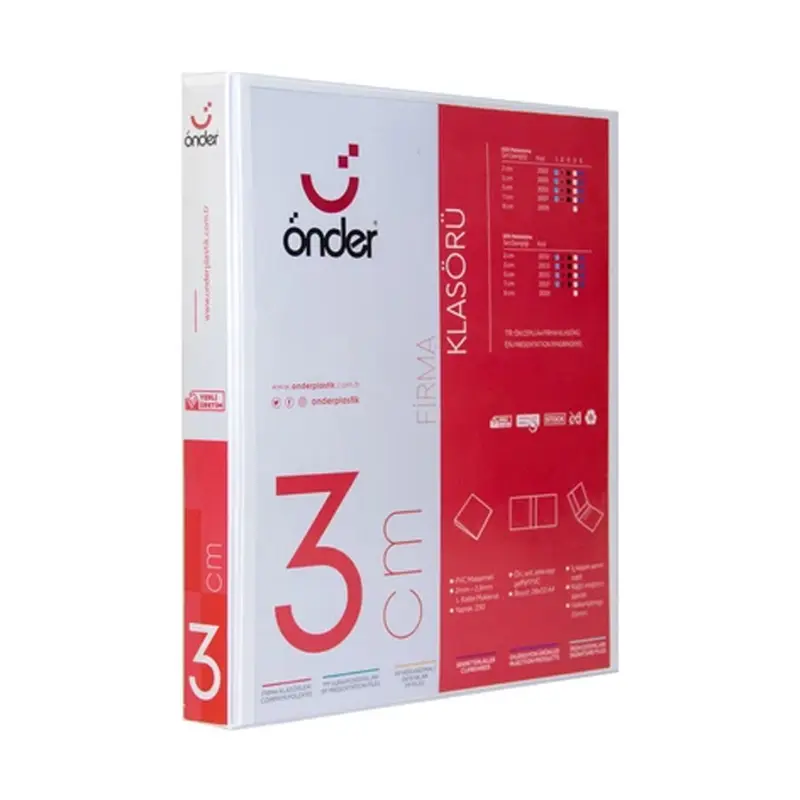 Önder 2013-5 Sunum Klasörü 4 Halkalı 30mm A4 Beyaz