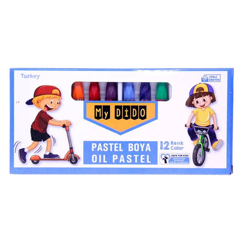 My Dido MY622 Karton Kutu Köşeli Pastel Boya 12 Renk