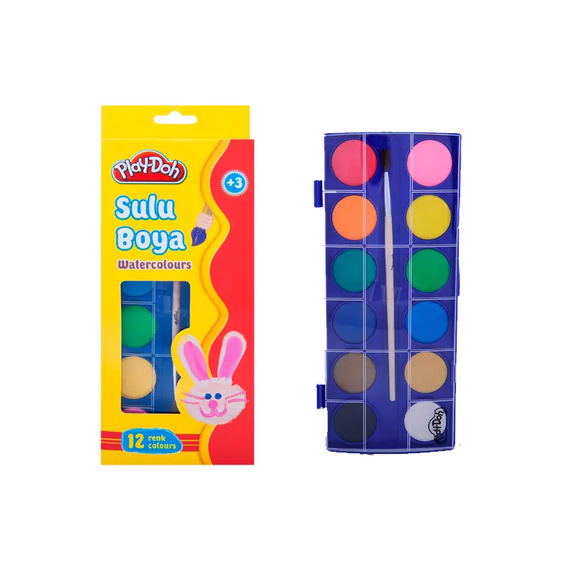 Play-Doh SU003 Sulu Boya 28mm Büyük Boy 12 Renk