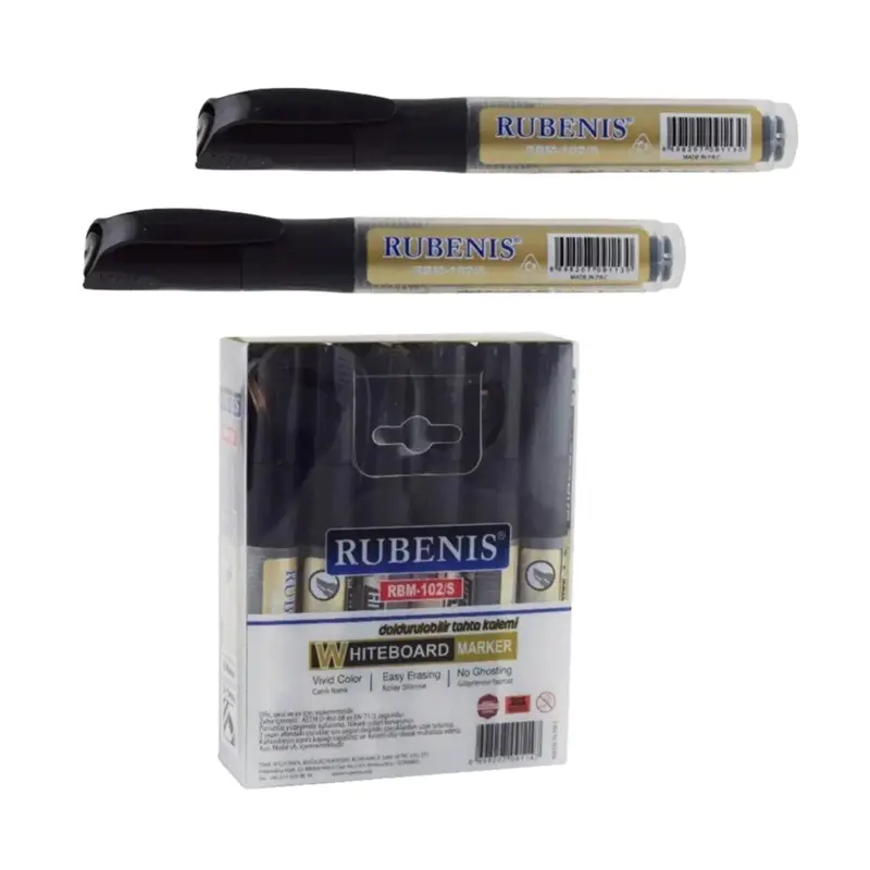Rubenis RBM-102/S Kartuşlu Tahta Kalemi Siyah x 12 Li Kutu