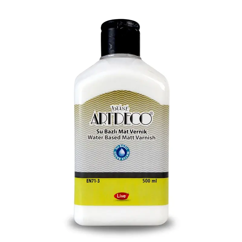 Artdeco 073L-02 Su Bazlı Mat Vernik 500 ML x 6 Lı Kutu