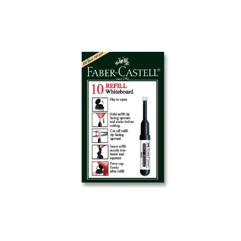 Faber-Castell 254321 W20 Tahta Kalem Mürekkebi Kırmızı x 10 Lu Kutu