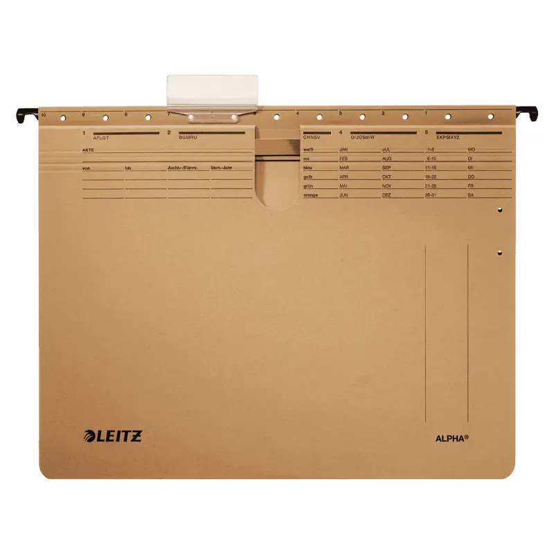 Leitz 1914 Telli Karton Askılı Dosya A4 Kahverengi 10 Lu Paket