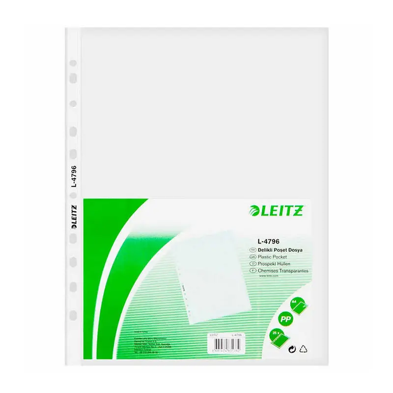 Leitz 4796 Şeffaf Buzlu A4 Poşet Dosya 100 Lü Paket